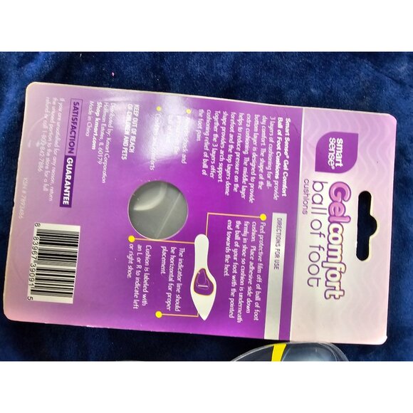 Kiwi Smiling Feet Ball of Foot Cushions 1 Pair Smart Sense Gelcomfort Cushions 2 - Picture 3 of 8